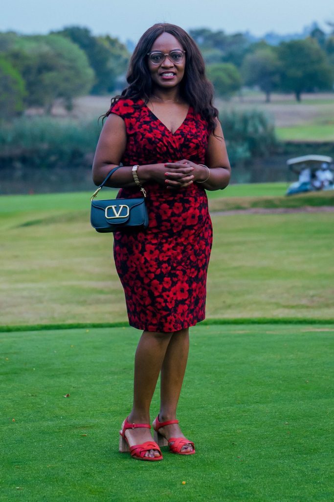 Looking glamourous on the course Seed Co Zimbabwe Managing Director Felistus Ndawi Gurajena